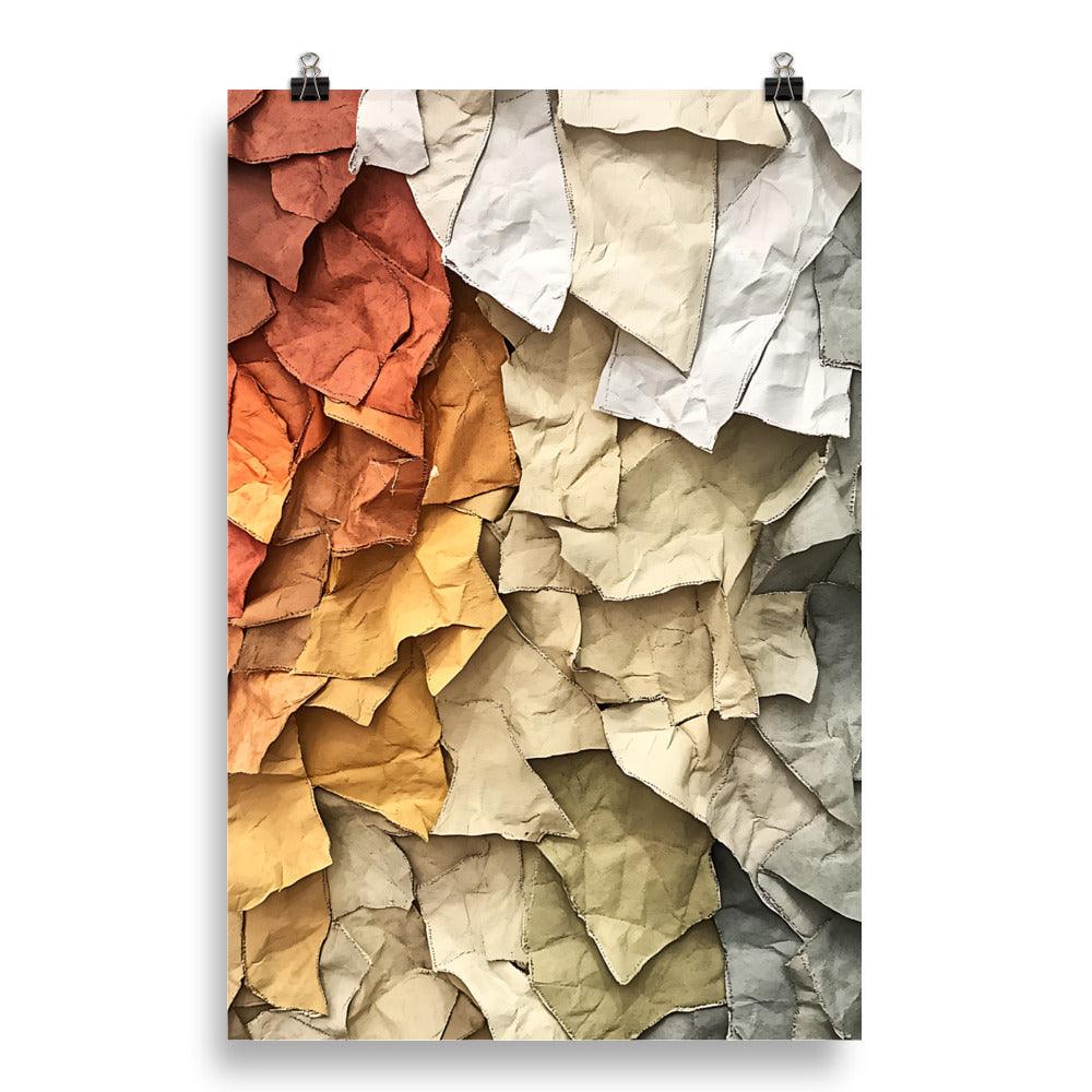 Boho Earth Tones Abstract Collage Poster - Oh Posters