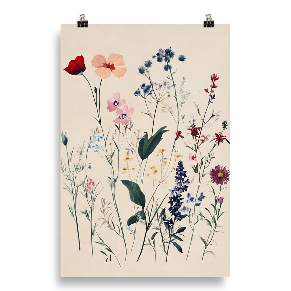 Boho Wildflower Dreams Botanical Floral Art Poster - Oh Posters