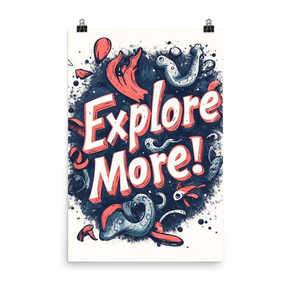 Explore More Abstract Ocean-Themed Typography in Red and Blue Poster - Oh Posters