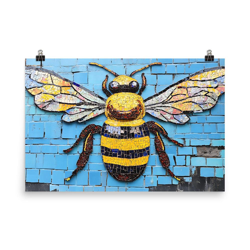 Manchester Worker Bee Urban Art Vibe Poster - Oh Posters