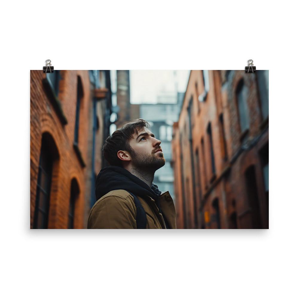Urban Exploration in Manchester's Iconic Alleyways Poster - Oh Posters