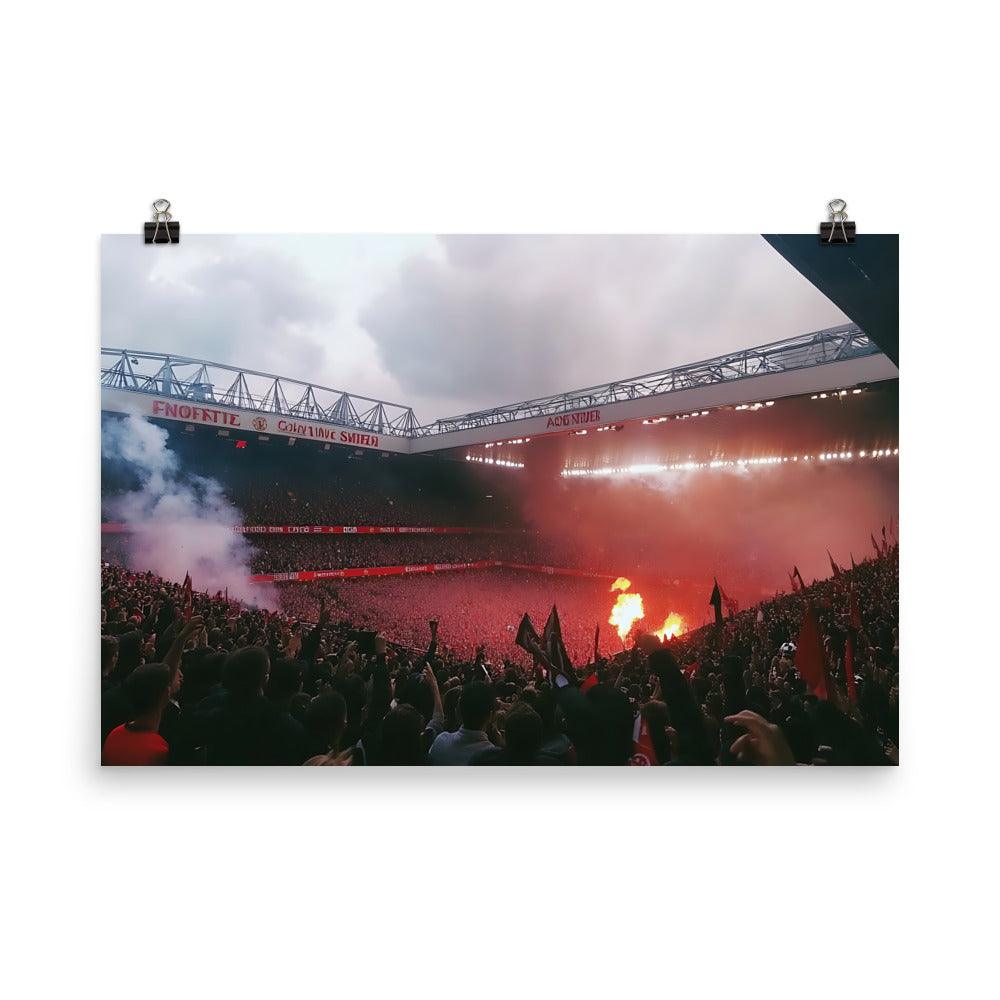 Manchester Football Passion Stadium Crowd Atmosphere Poster - Oh Posters