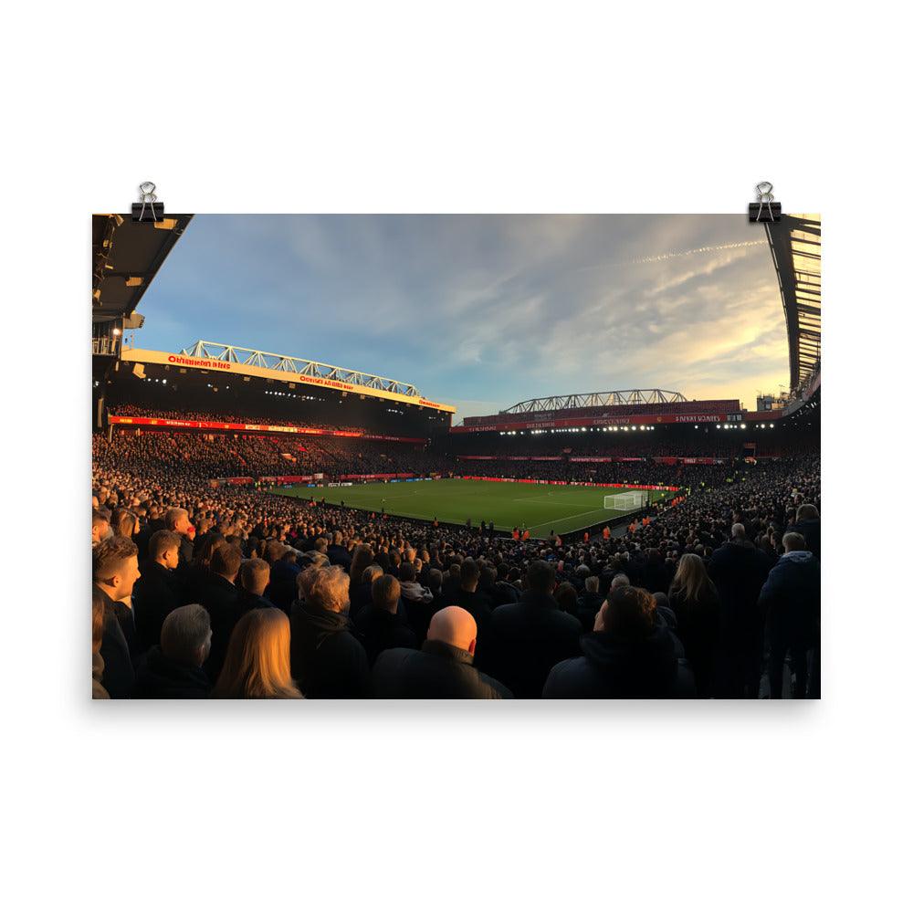 Manchester Football Stadium Sunset View Poster - Oh Posters