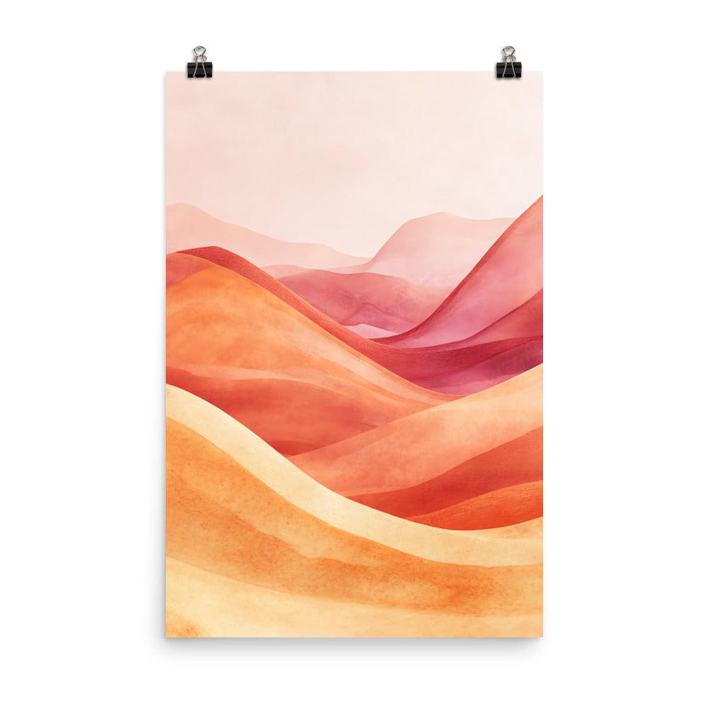 Boho Sunset Desert Waves for Nature Lovers Poster - Oh Posters