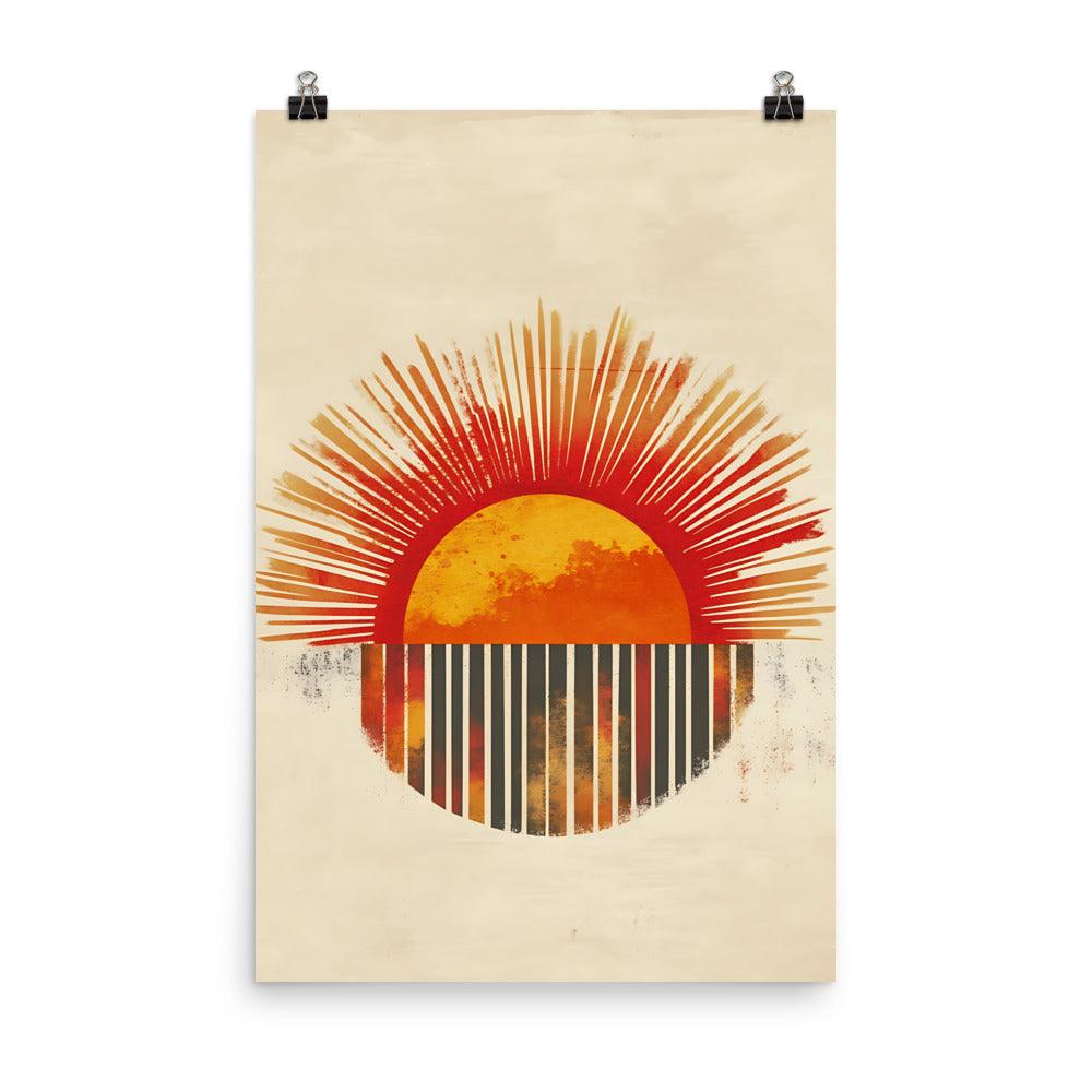 Boho Sunburst Retro Vibes Poster - Oh Posters