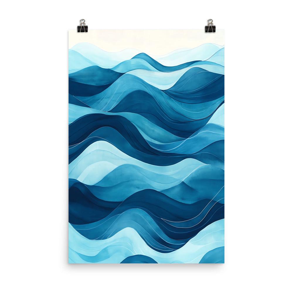 Boho Ocean Waves Aesthetic for Coastal Living Poster - Oh Posters