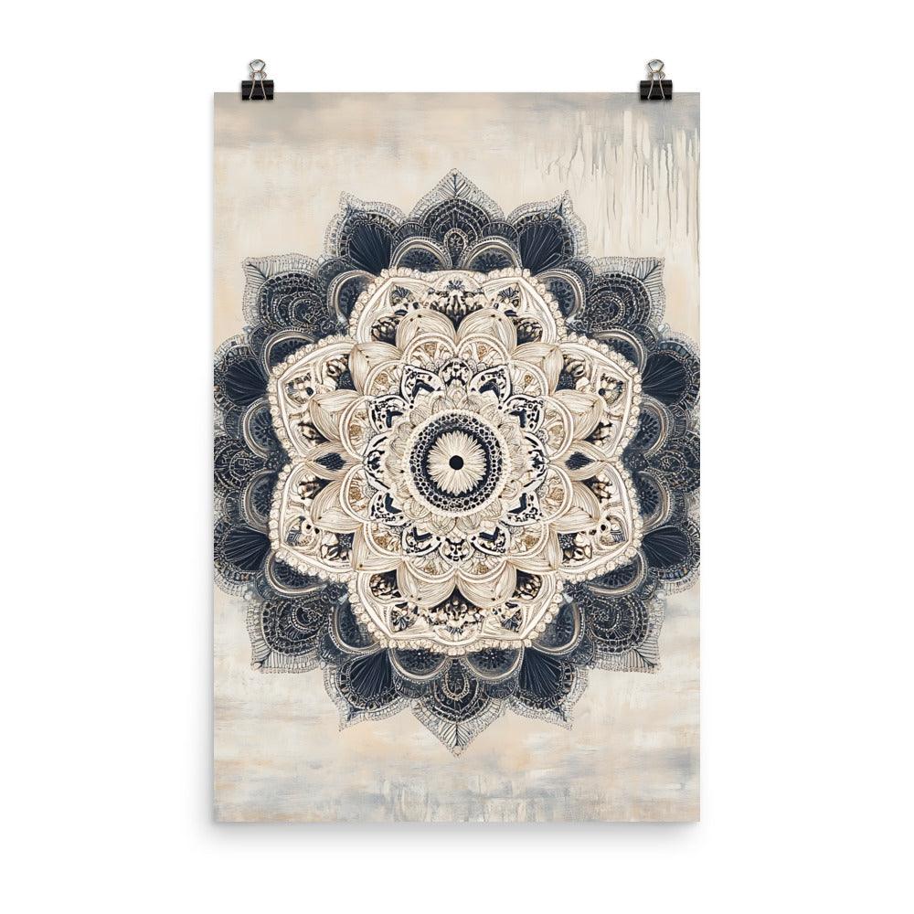 Intricate Boho Mandala Art for Peaceful Vibes Poster - Oh Posters