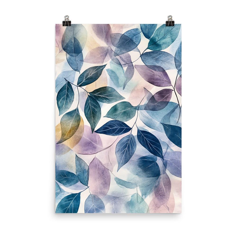Boho Watercolor Leaves Botanical Vibe for Nature Lovers Poster - Oh Posters