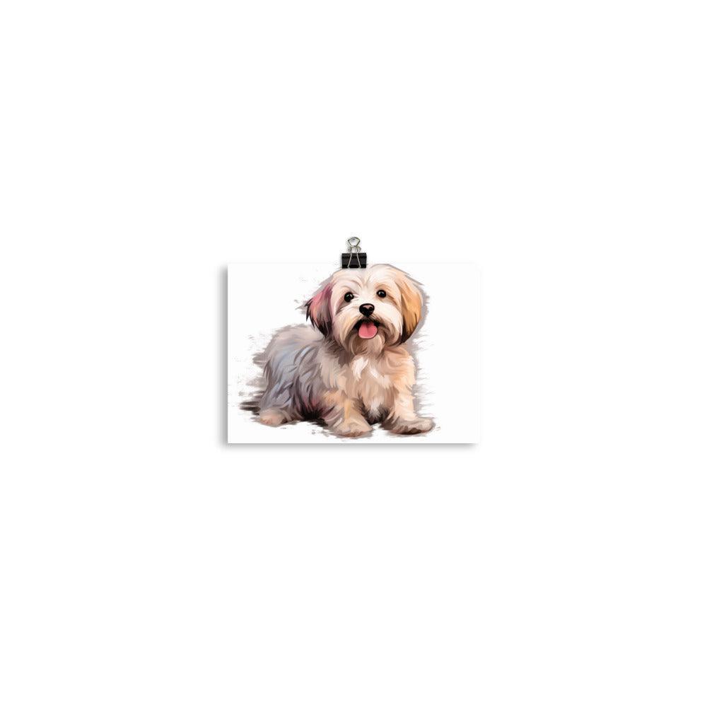 Cheerful Coton De Tulear Portrait with Soft Tones and Happy Expression Poster - Oh Posters