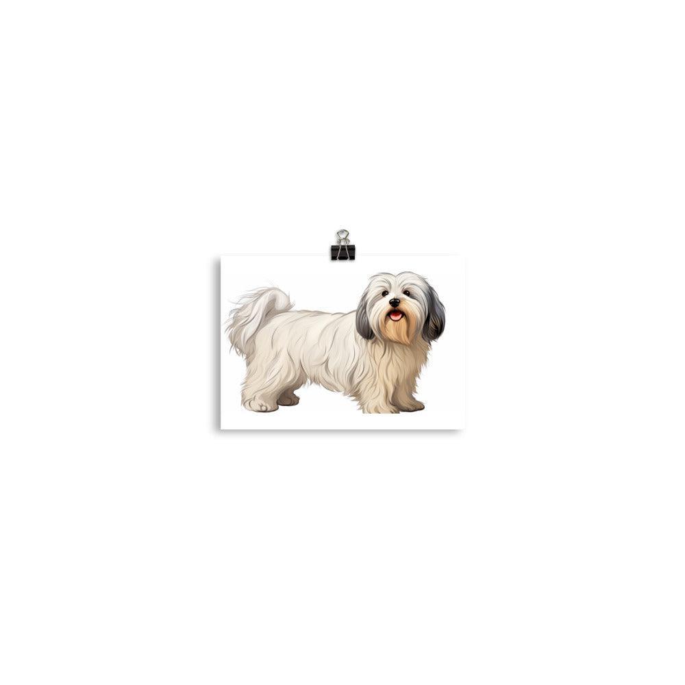 Joyful Coton De Tulear Portrait with Soft Tones and Happy Expression Poster - Oh Posters