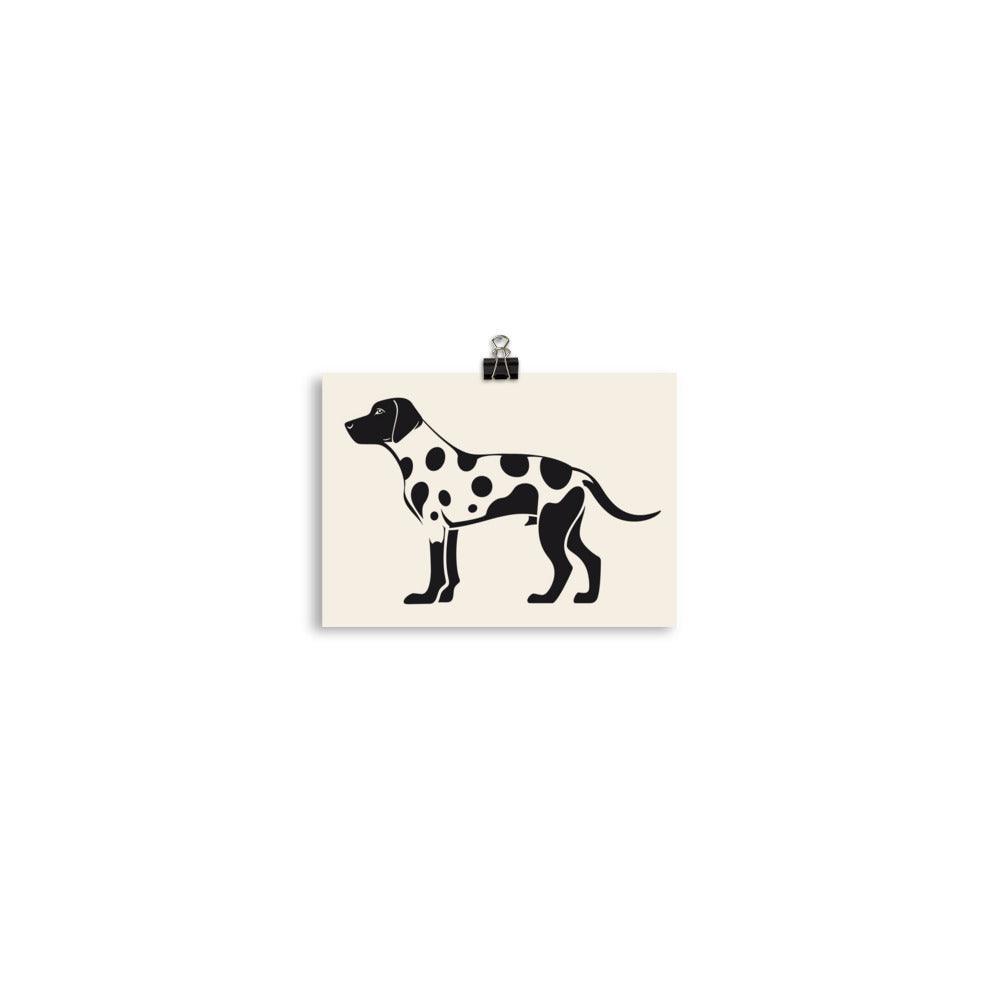 Dalmatian Silhouette Modern Art Black and White Animal Poster - Oh Posters