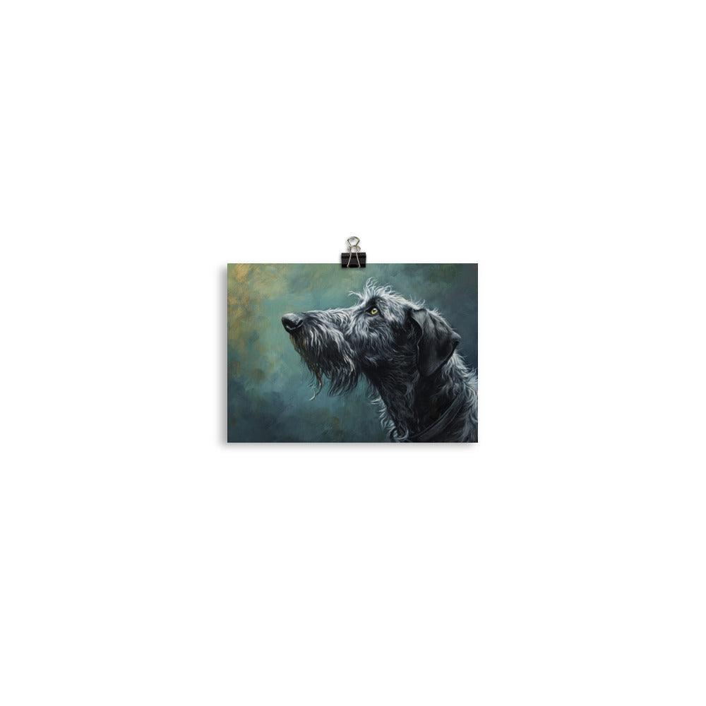 Deerhound Classic Oil Painting Style Dog Poster - Oh Posters