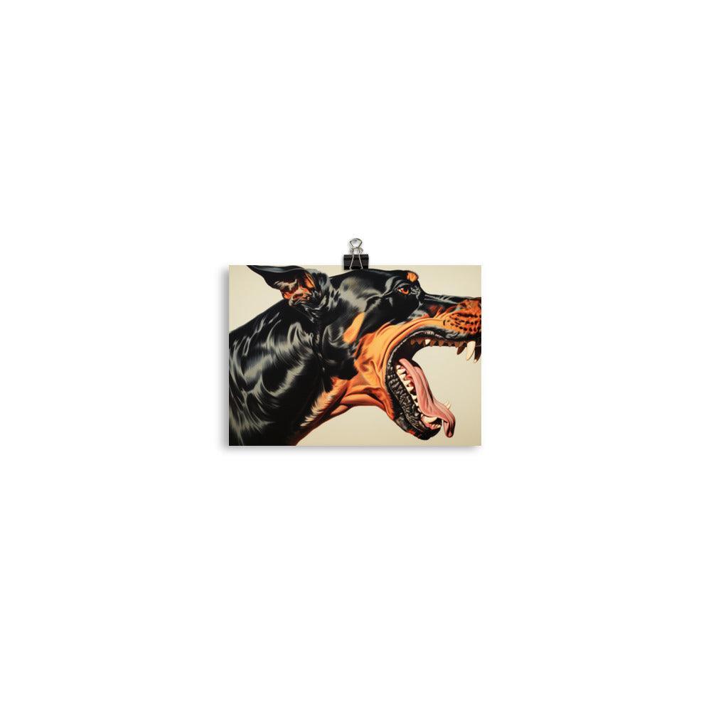 Dobermann Dynamic Expressionist Art Dog Poster - Oh Posters