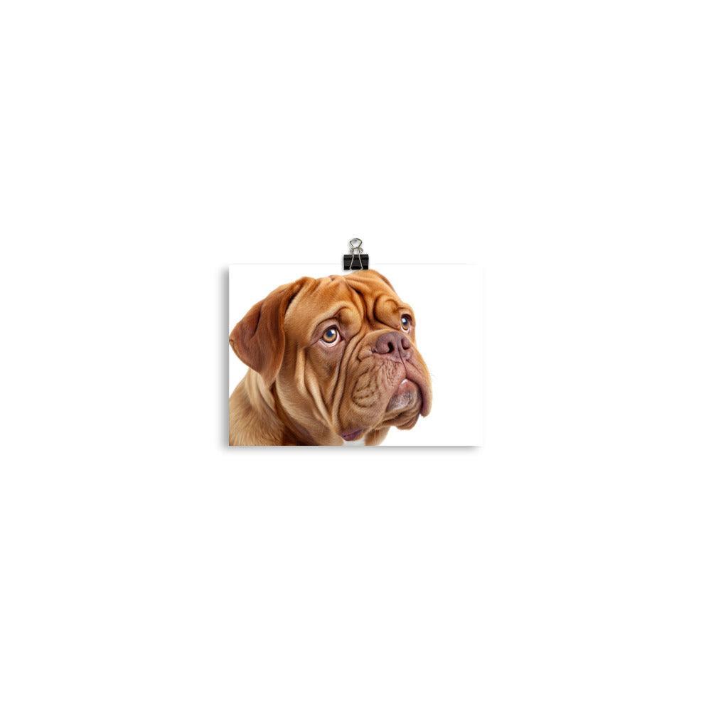 Dogue de Bordeaux Close-up Photorealistic Poster - Oh Posters