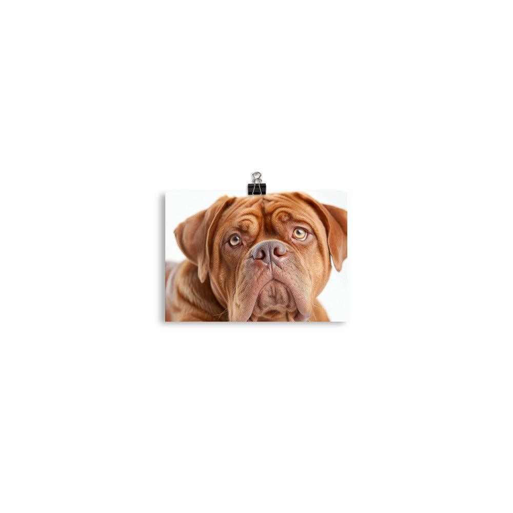 Dogue de Bordeaux Thoughtful Gaze Portrait Poster - Oh Posters