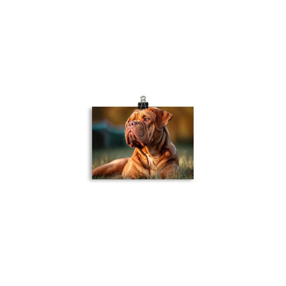 Dogue de Bordeaux Sunset Glow Photography Poster - Oh Posters