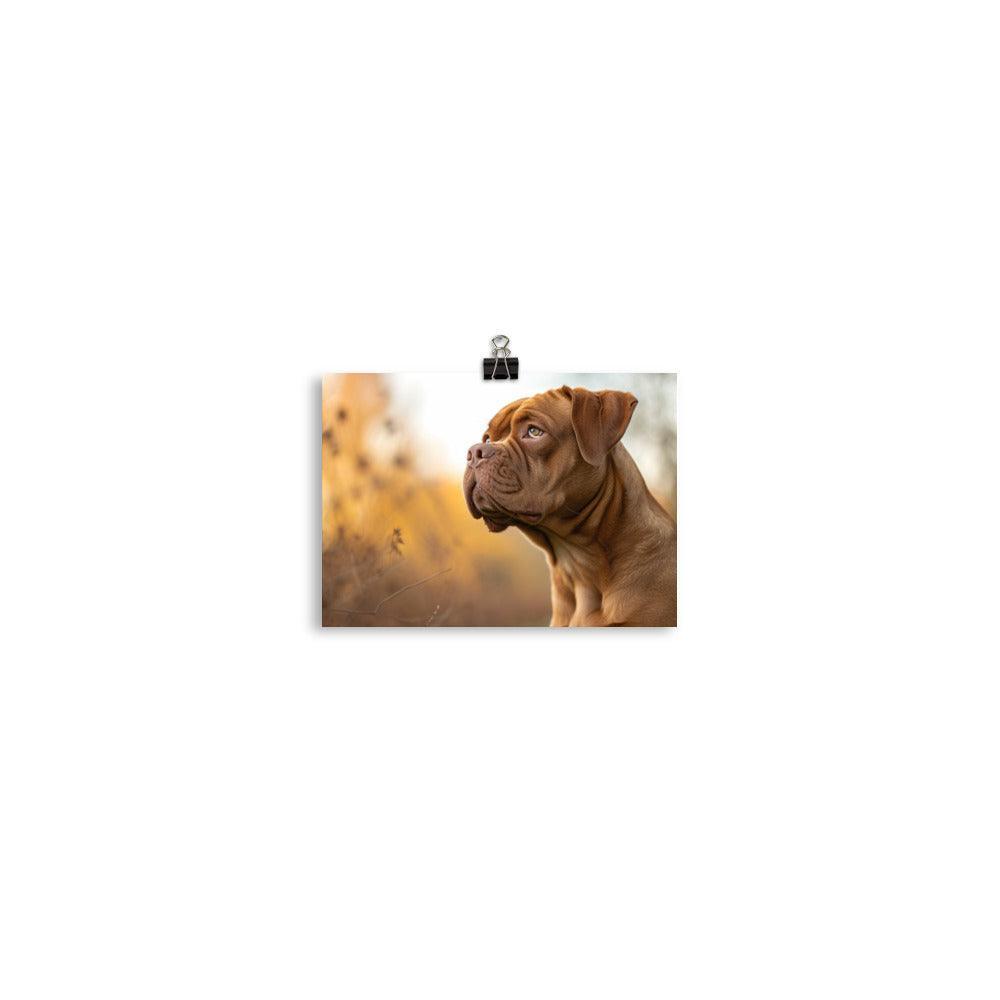 Dogue de Bordeaux Autumn Contemplation Photo Poster - Oh Posters