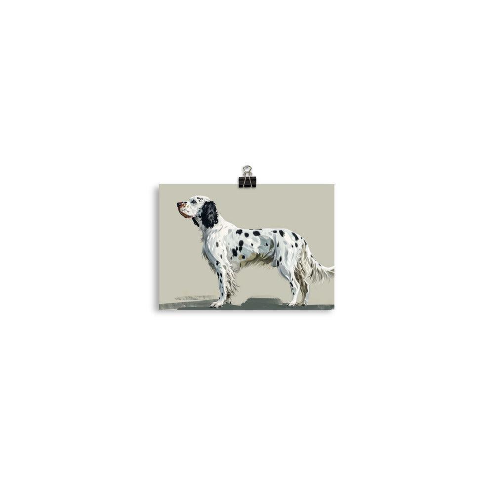 English Setter Classic Pose Minimalist Art Poster - Oh Posters