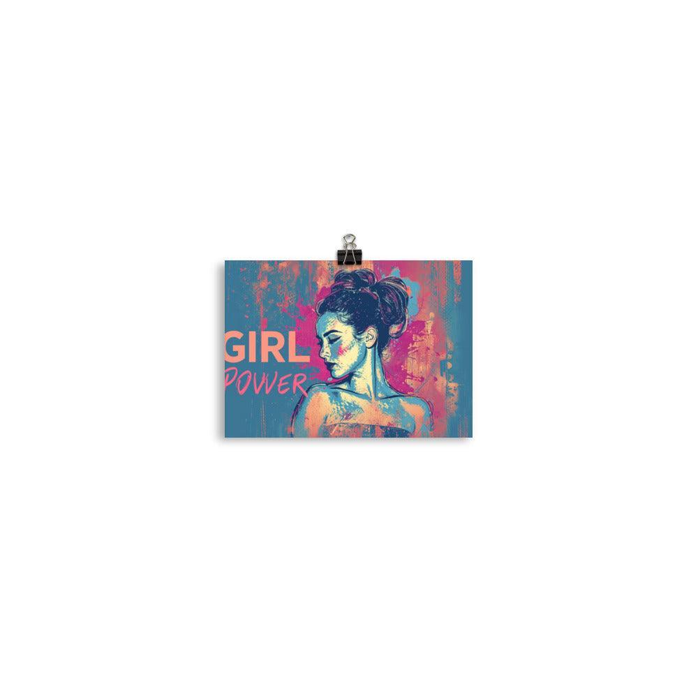 Girl Power Quote Empowerment Woman Grunge Style Art Poster - Oh Posters