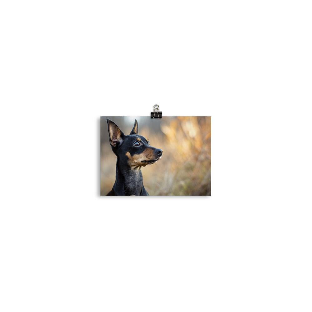 Expressive English Toy Terrier in Natural Setting Poster - Oh Posters