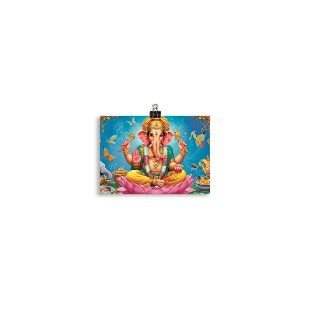 Ganesha Vibrant Mythological Artwork Poster - Oh Posters