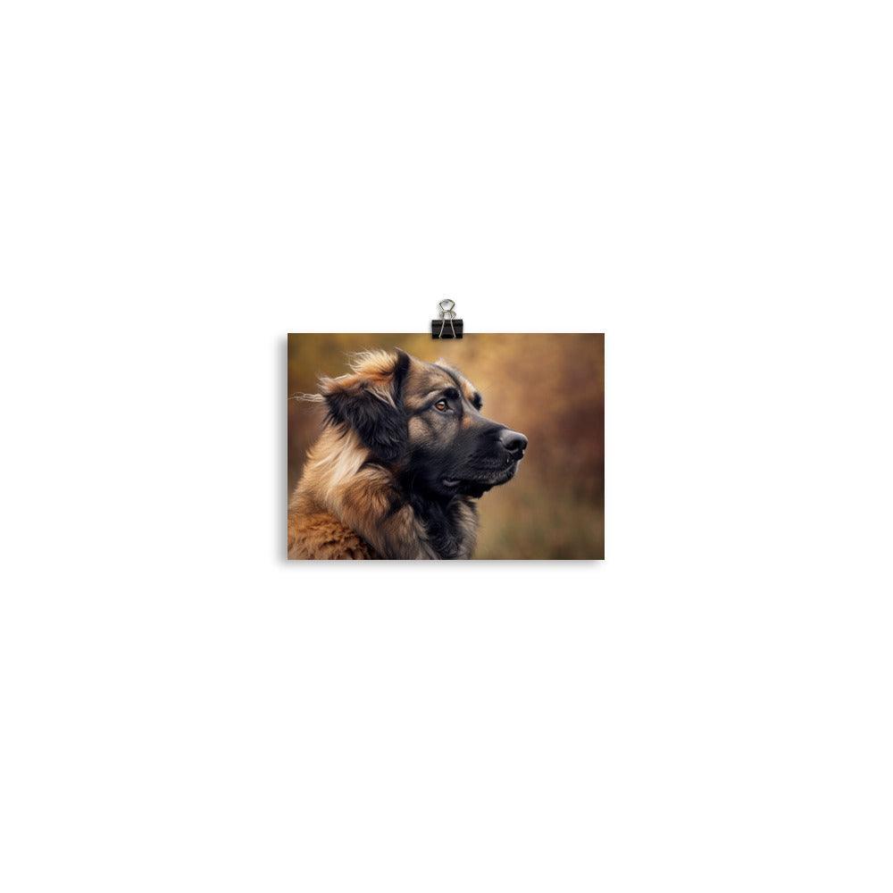 Estrela Mountain Dog Autumn Profile Portrait Poster - Oh Posters