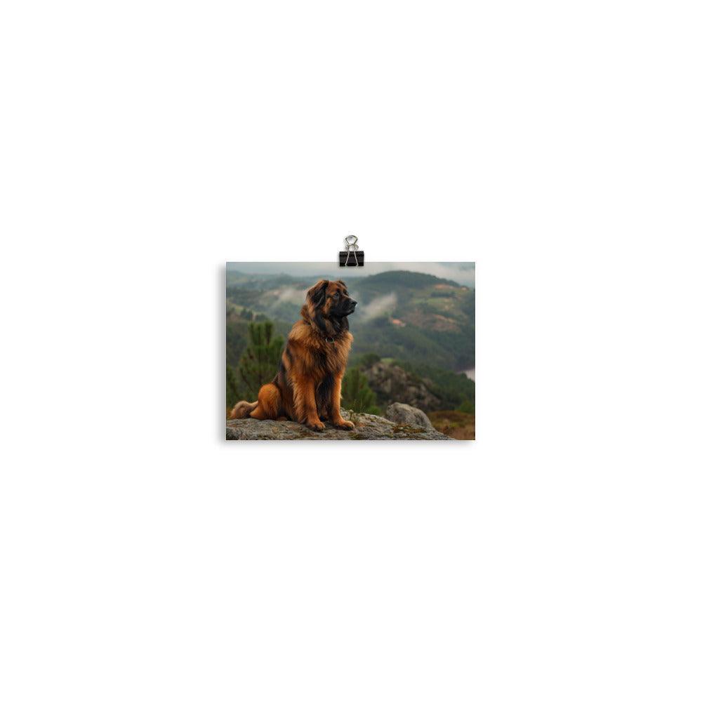 Estrela Mountain Dog Overlooking Valley View Poster - Oh Posters