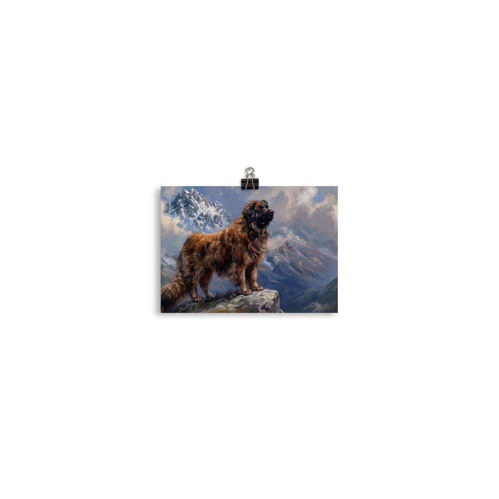 Estrela Mountain Dog Classic Oil Painting Mountain Backdrop Poster - Oh Posters