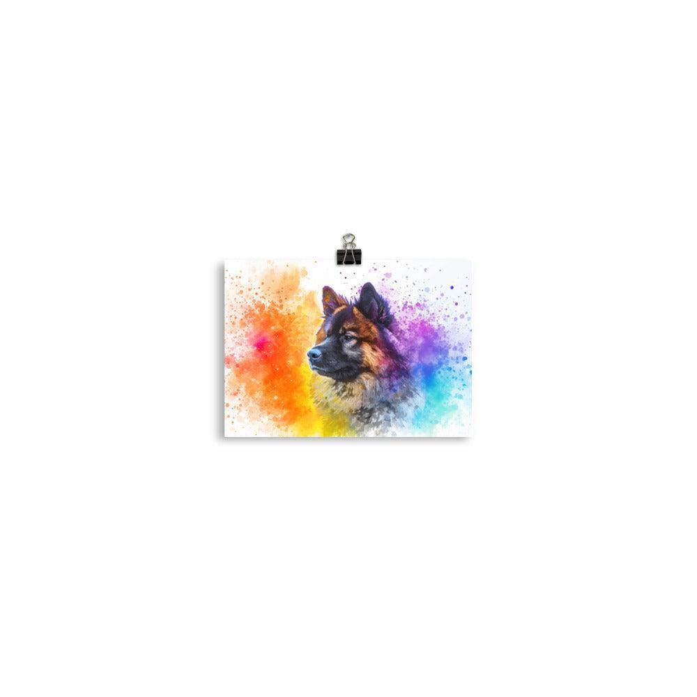 Colorful Abstract Eurasier Dog Digital Art Poster - Oh Posters