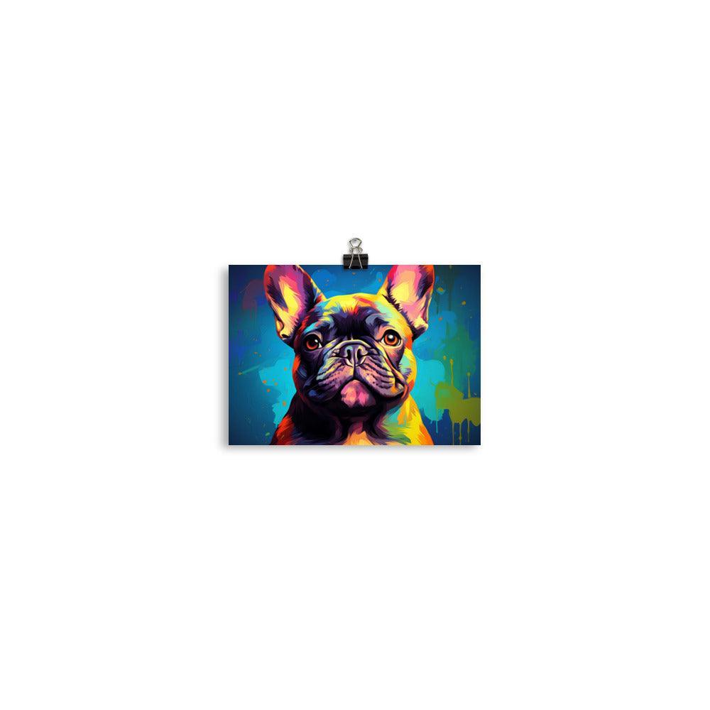 French Bulldog Vibrant Pop Art Style Poster - Oh Posters