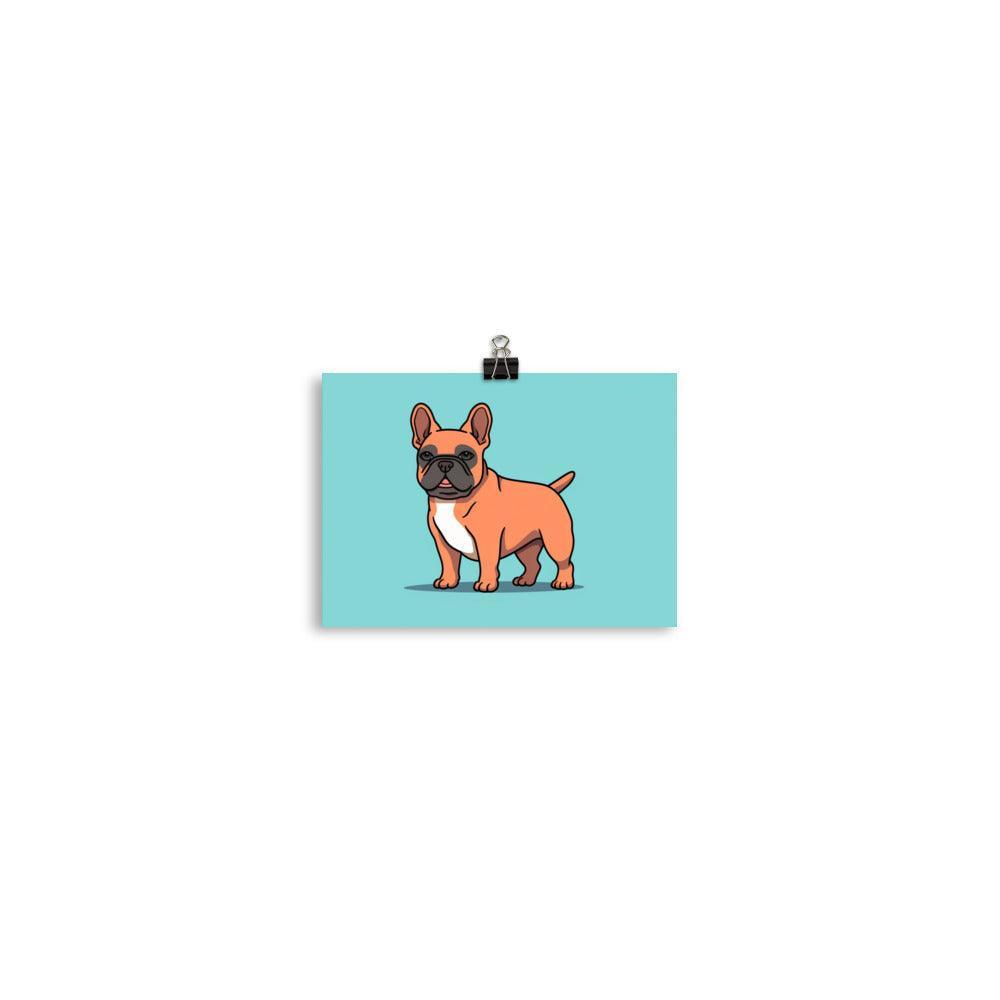 French Bulldog Pastel Cartoon Style Poster - Oh Posters