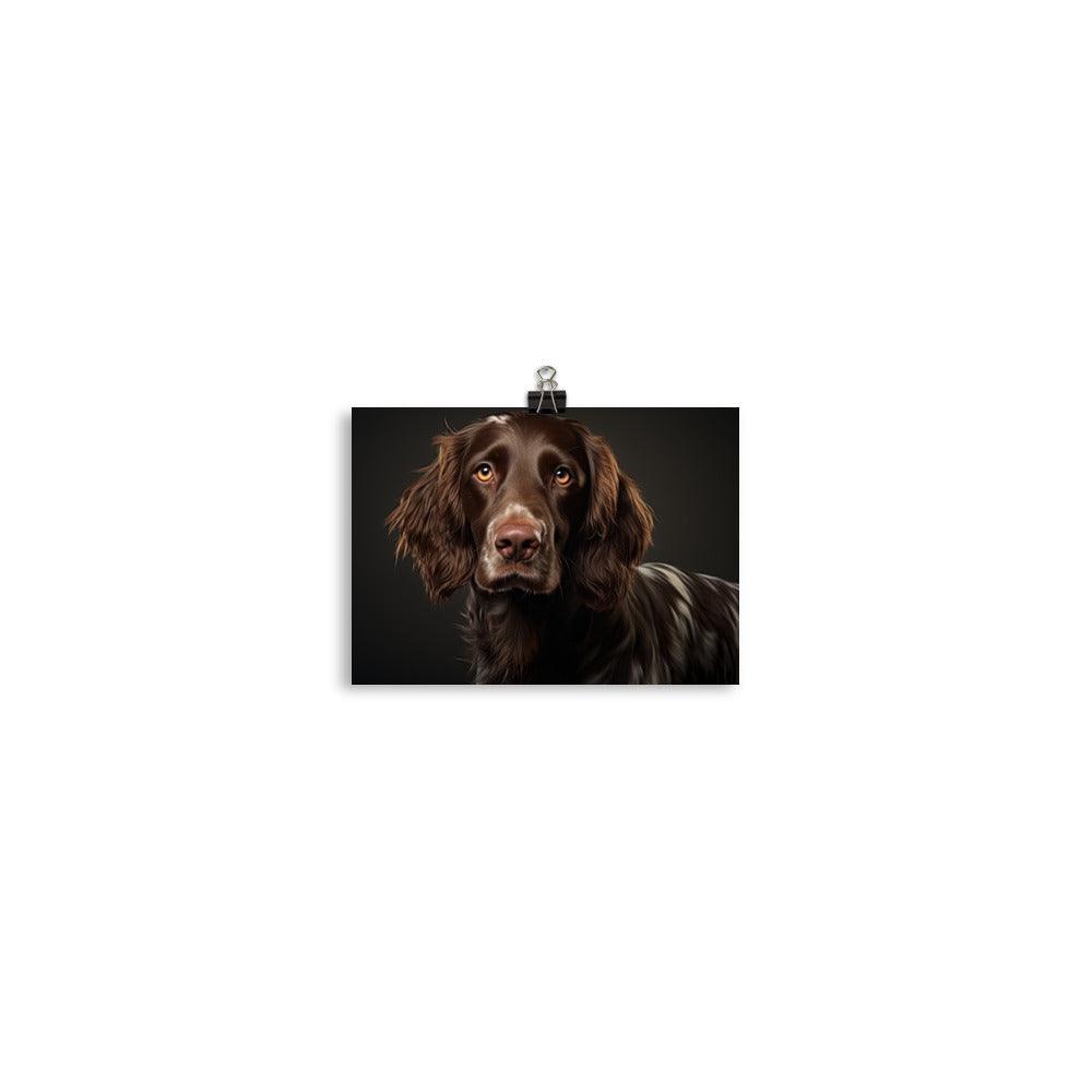 German Longhaired Pointer Classic Studio Portrait Poster - Oh Posters