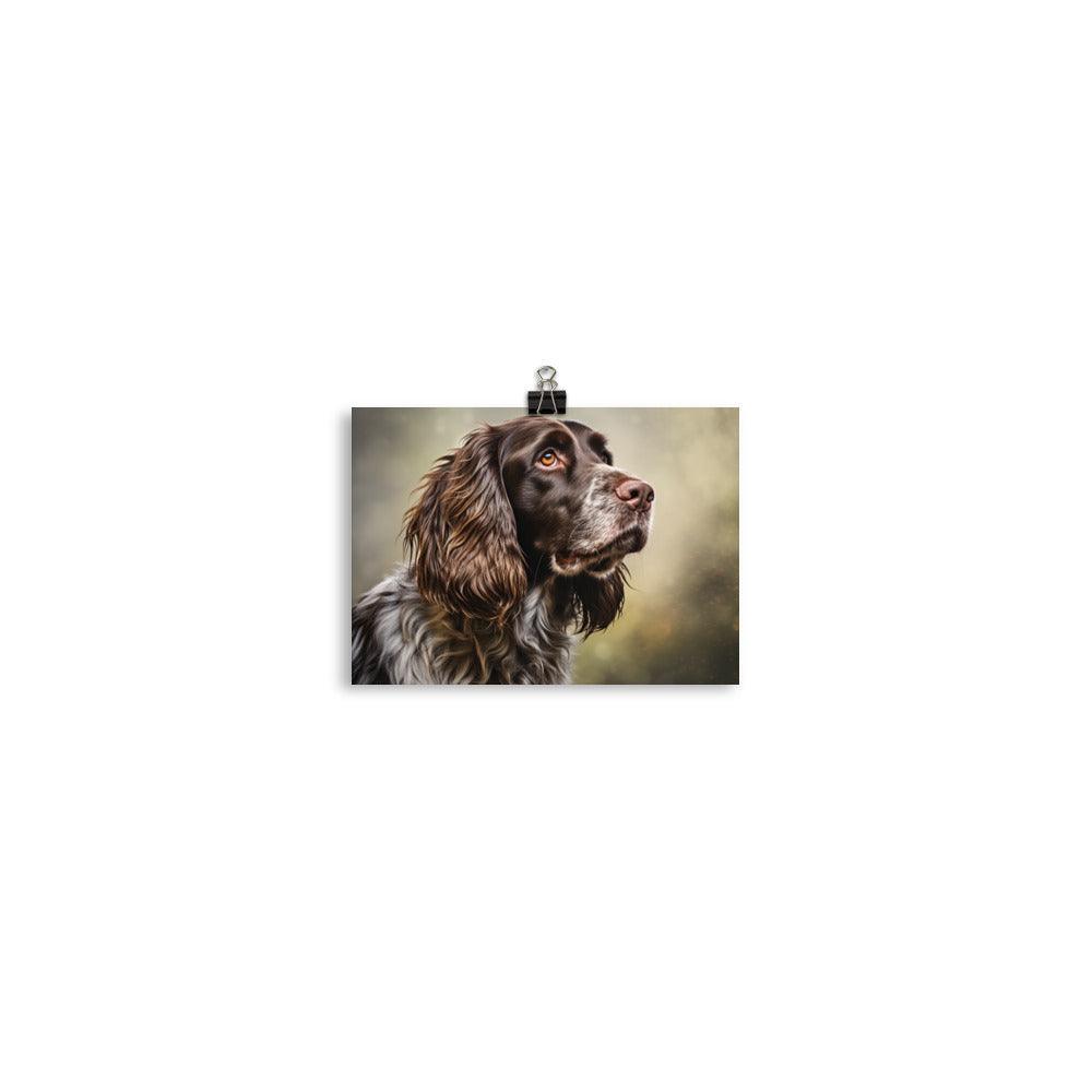 German Longhaired Pointer Dreamy Bokeh Portrait Poster - Oh Posters