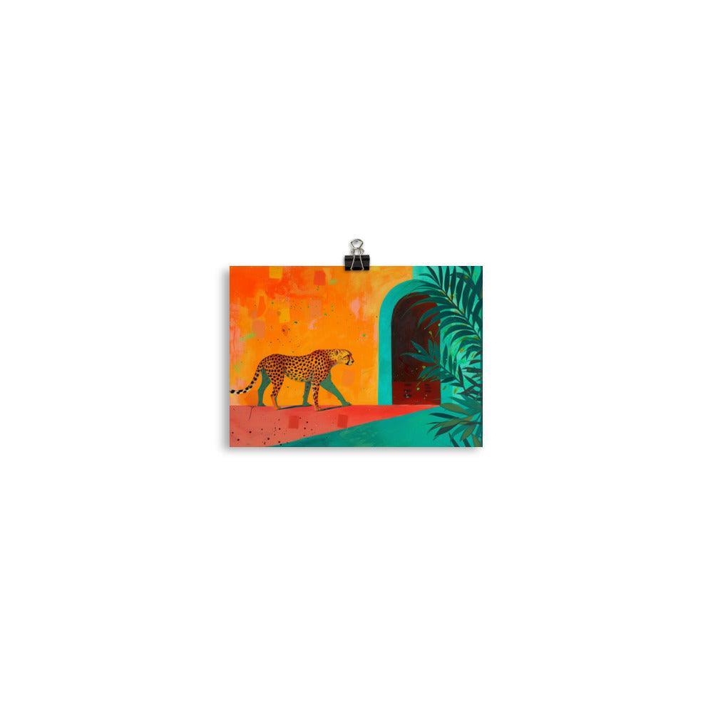 Tropical Cheetah Vivid Jungle Illustration Poster - Oh Posters