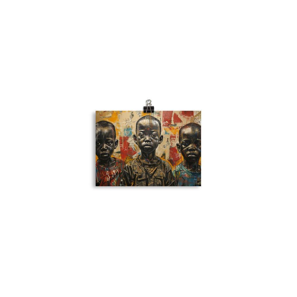 Burundi Children Portrait Urban Art Poster - Oh Posters