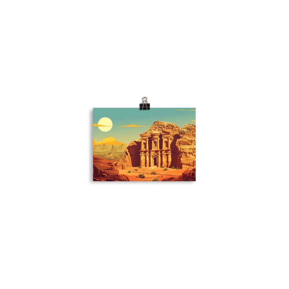 Jordan Petra Ancient Rock Carved Architecture Poster - Oh Posters