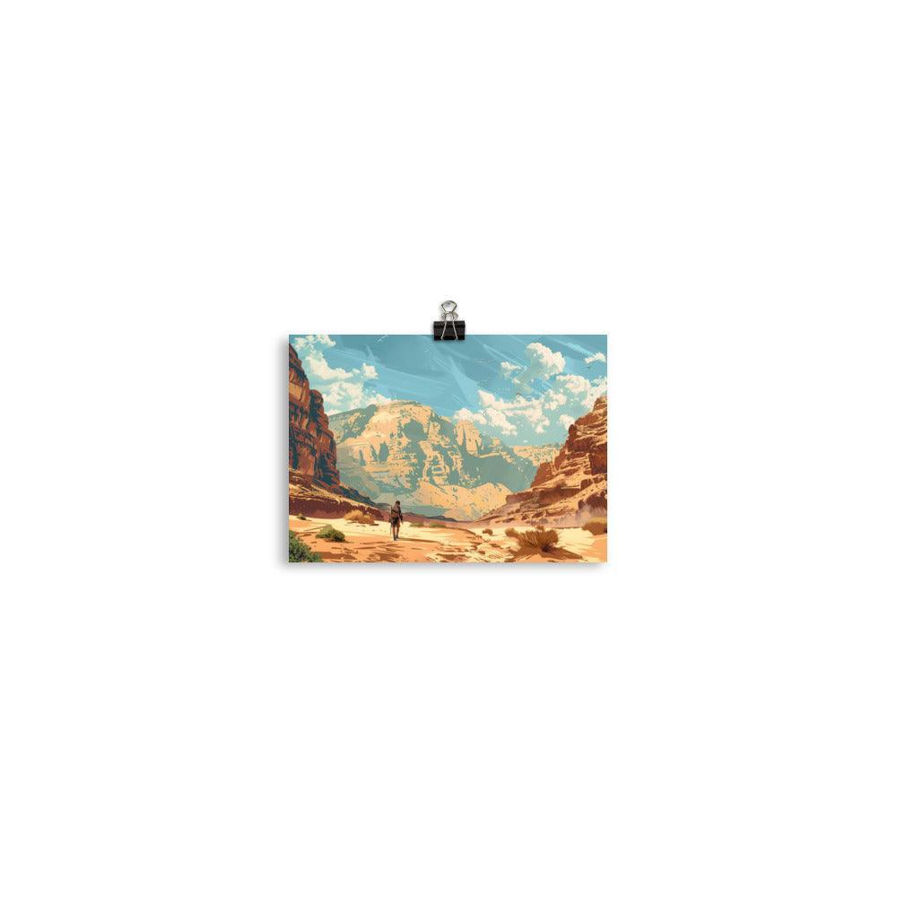 Jordan Wadi Rum Desert Explorer Art Poster - Oh Posters