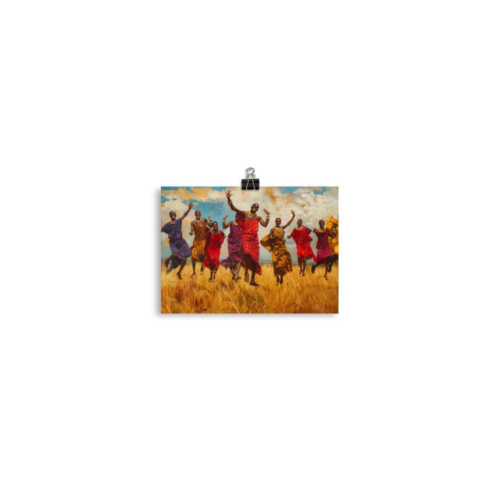 Kenya Maasai Warriors Joyful Dance Poster - Oh Posters