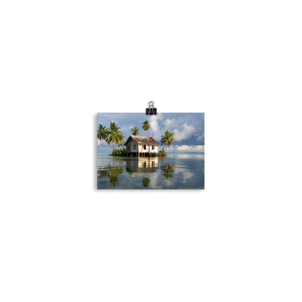 Kiribati Serene Oceanfront Cottage Poster - Oh Posters