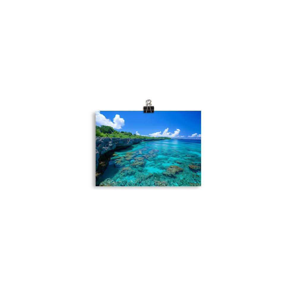 Nauru Coral Reef Crystal Waters Scenic Poster - Oh Posters