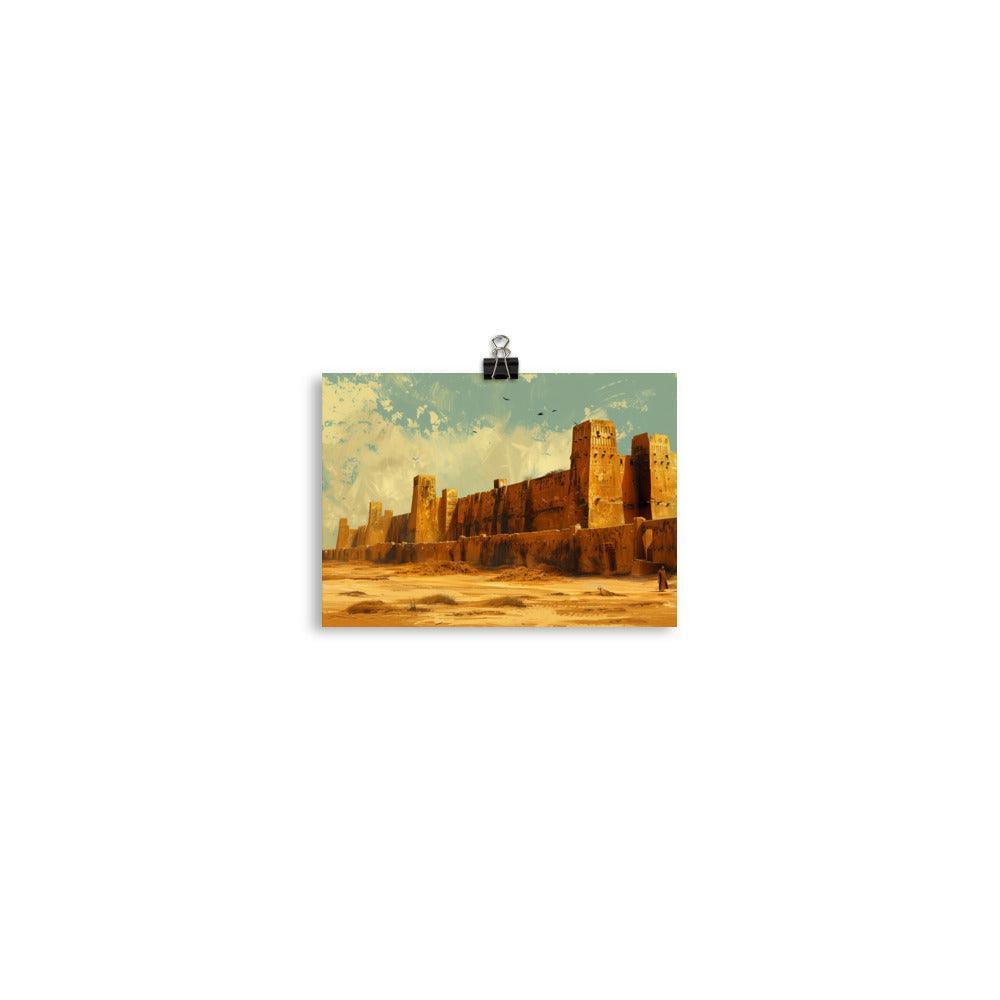 Niger Ancient Sahara Fortress Poster - Oh Posters