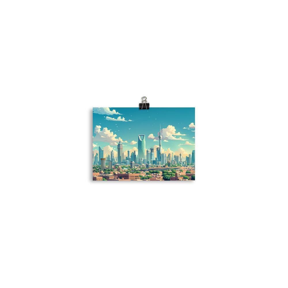 Saudi Arabia Futuristic Riyadh Skyline Poster - Oh Posters
