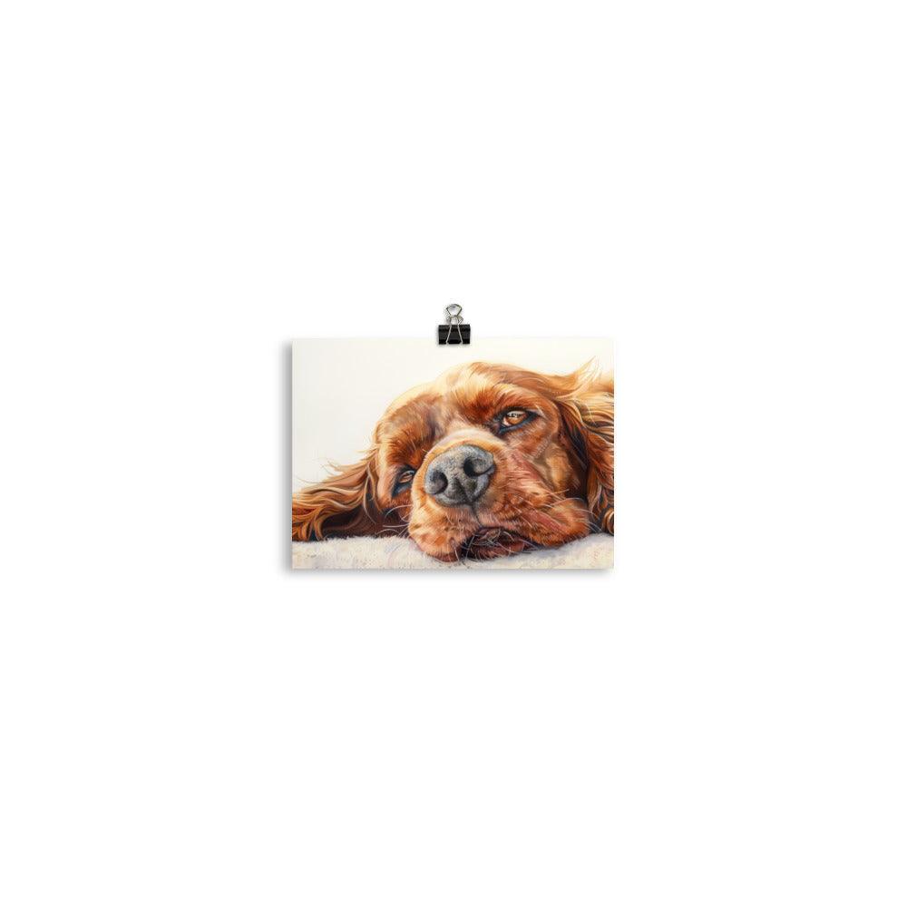 English Cocker Spaniel Close-Up Relaxed Portrait Poster - Oh Posters