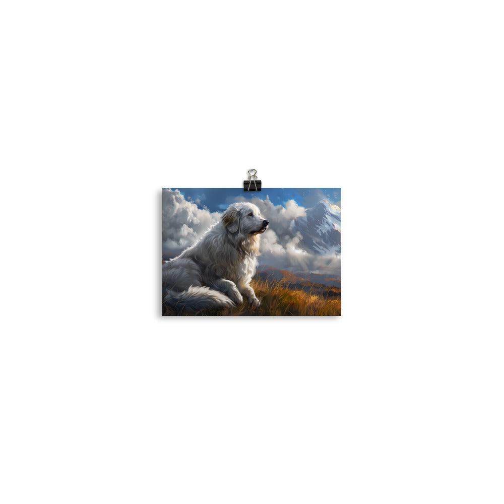 Great Pyrenees Mountain Landscape Art Poster - Oh Posters