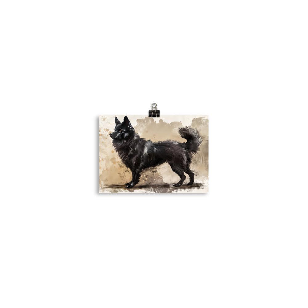 Norwegian Buhund Watercolor Digital Art Poster - Oh Posters