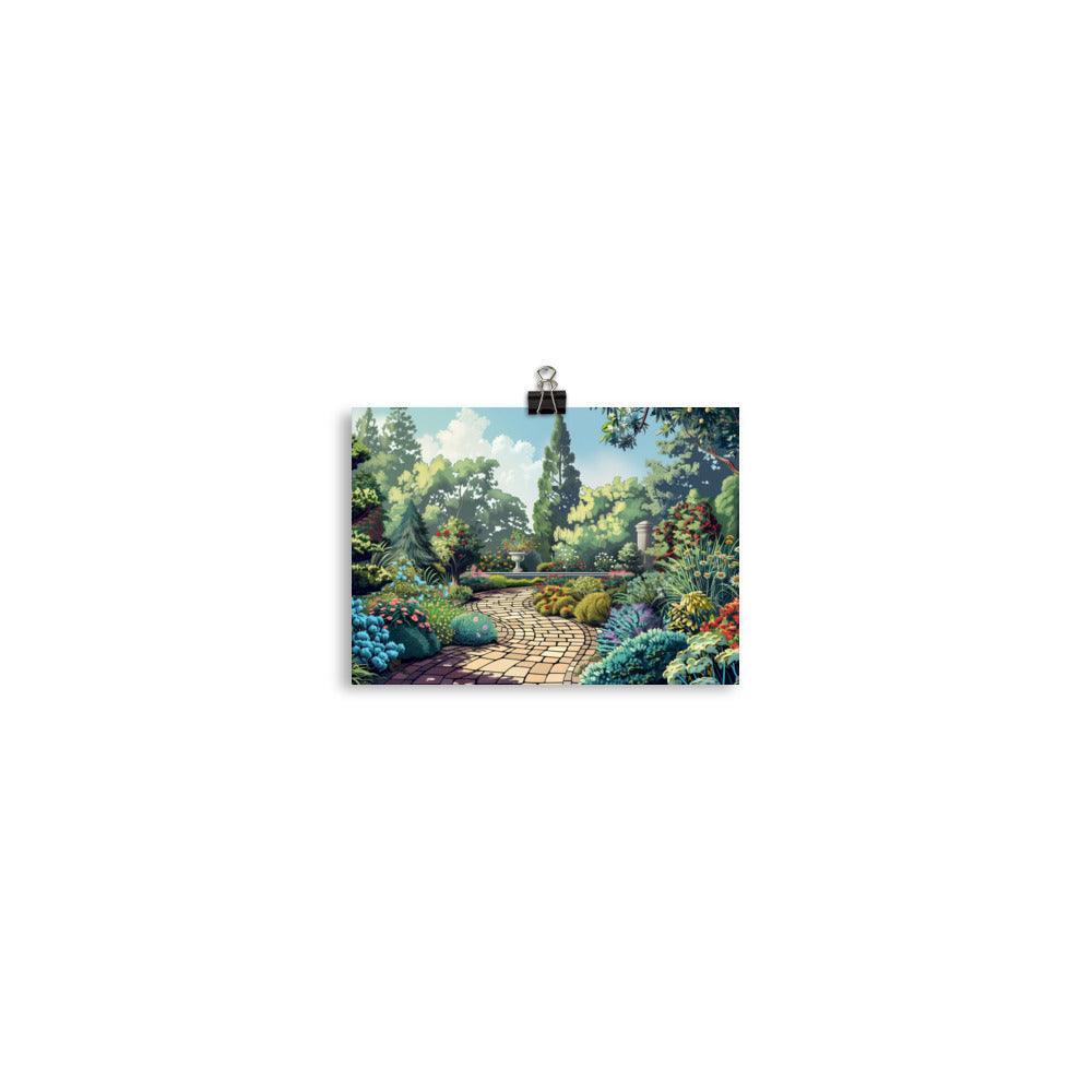 Garden Serene Pathway Scenic Landscape Poster - Oh Posters