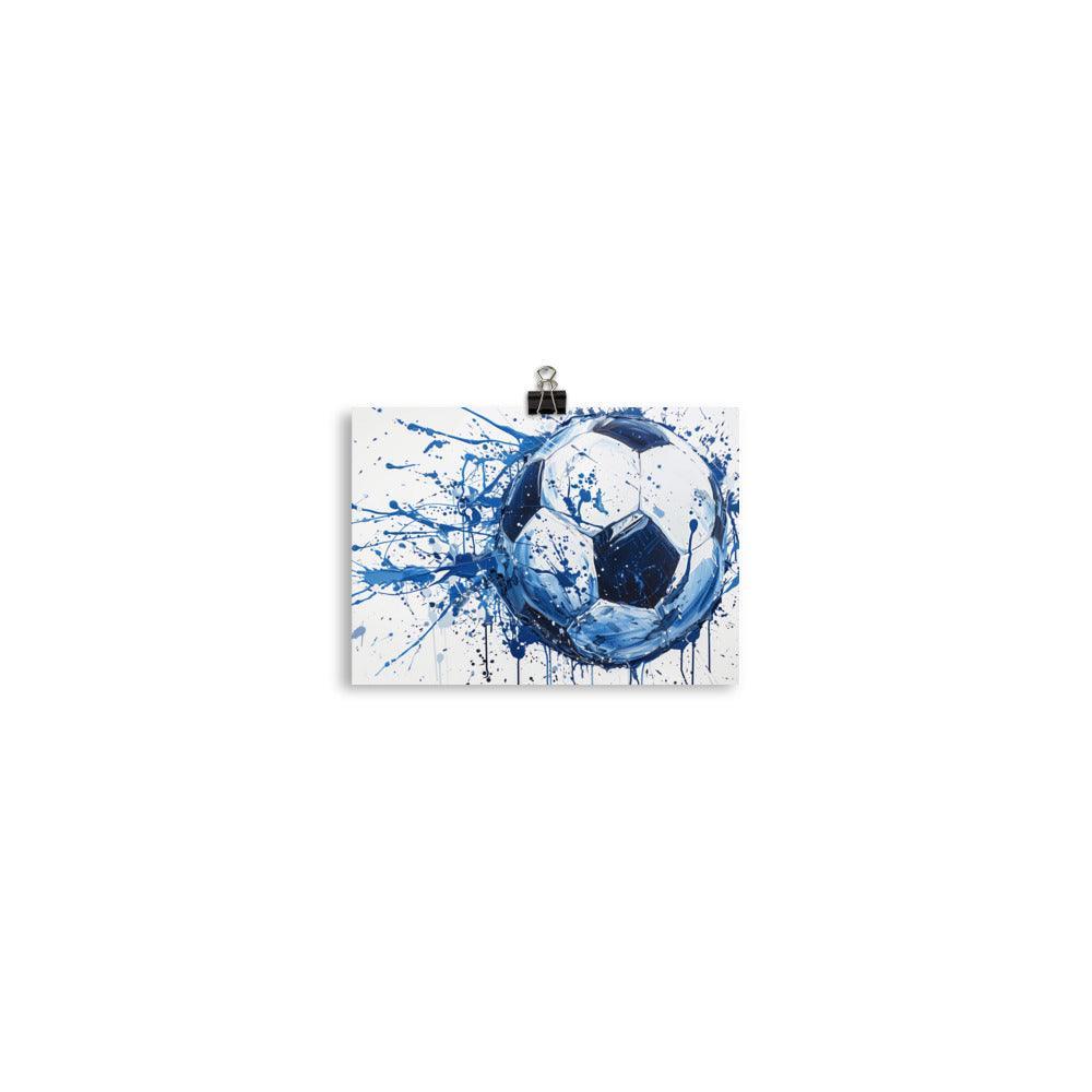 Football Soccer Ball Splatter Paint Abstract Sports Poster - Oh Posters