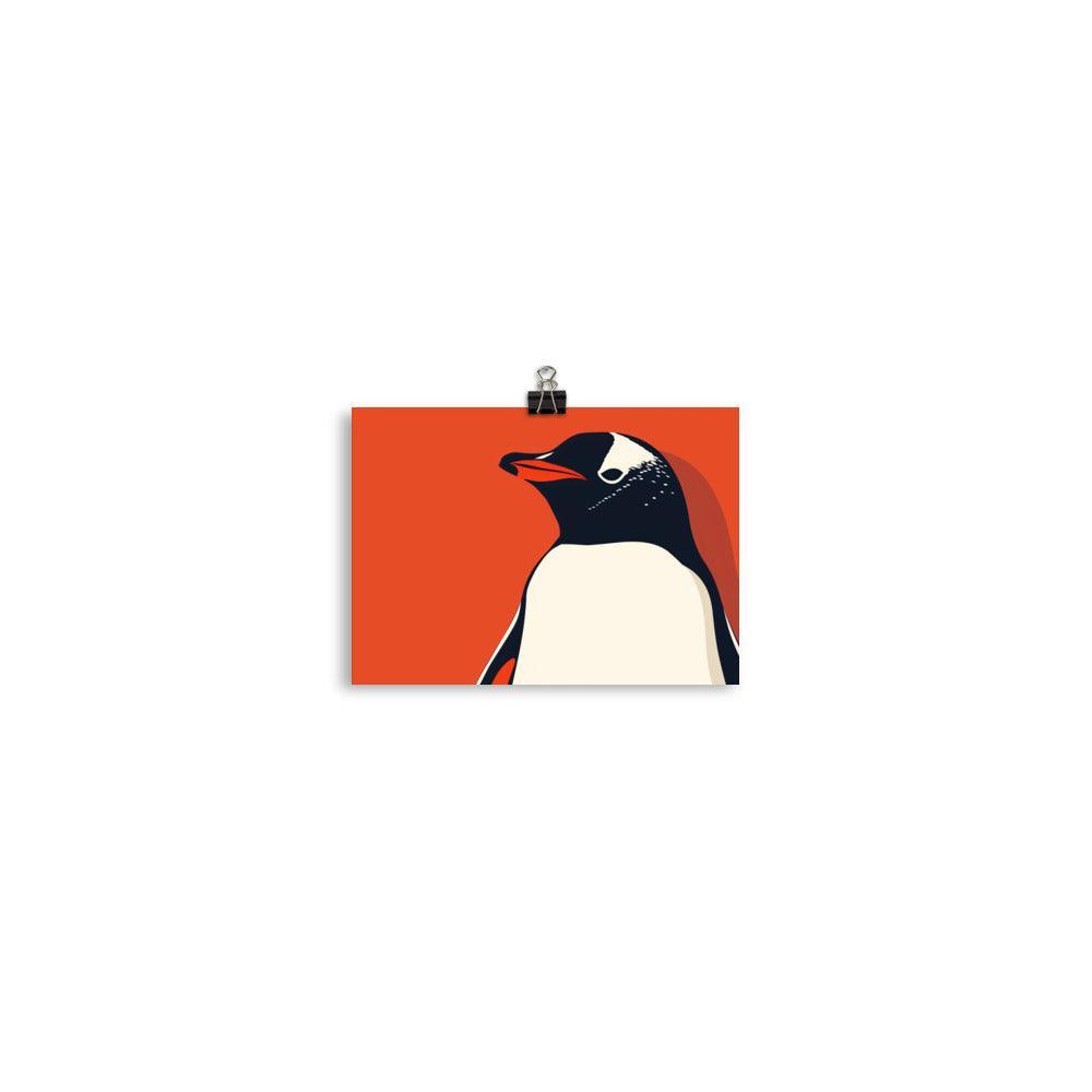 Gentoo Penguin Minimalist Pop Art Illustration Poster - Oh Posters