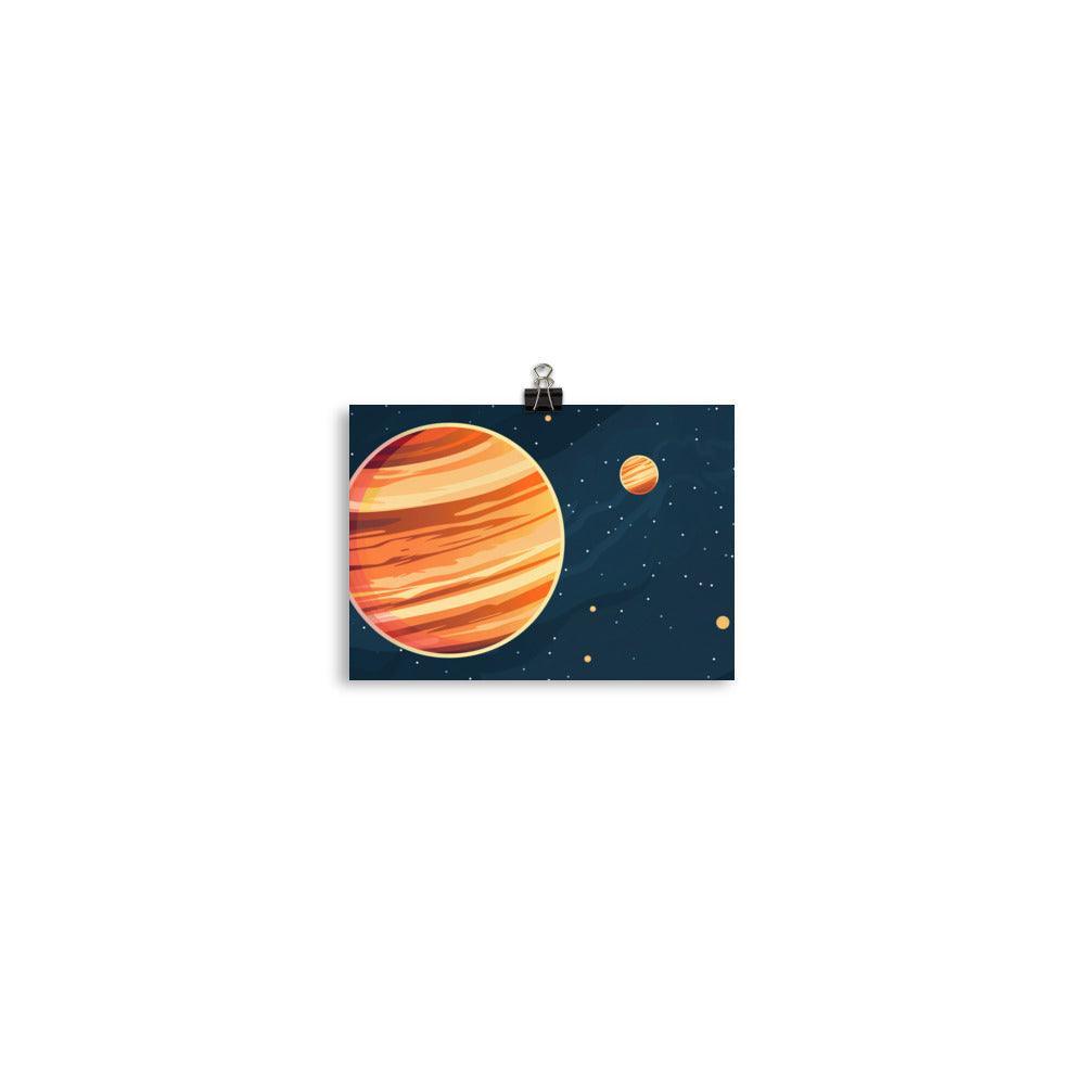 Jupiter and Moons Minimalist Planetary Art Poster - Oh Posters