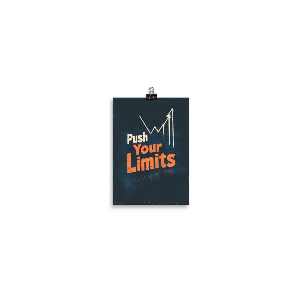 Push Your Limits Growth Chart Motivational Graphic Poster - Oh Posters